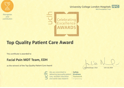 Patient Award Cert